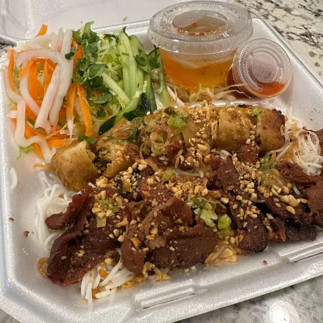 57. Bún Thịt Nướng, Chả Giò - Pork & Egg Roll.