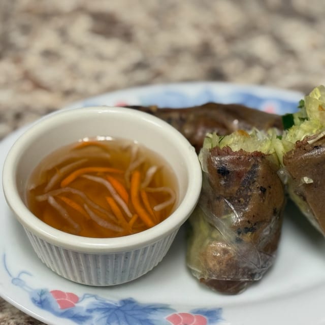 Grilled Pork Springroll.