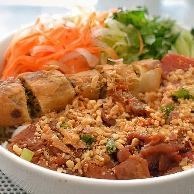59. Bún Thịt Nướng, Chả Giò, Nem Nướng - Pork, Egg Roll, & Grilled Pork Sausage.