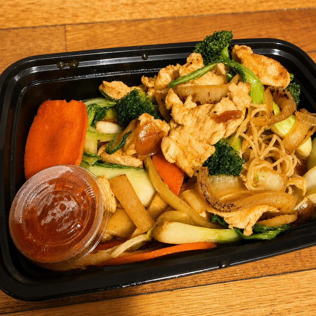 12. Mì Xào Thịt Gà - Chicken With Egg Noodle.