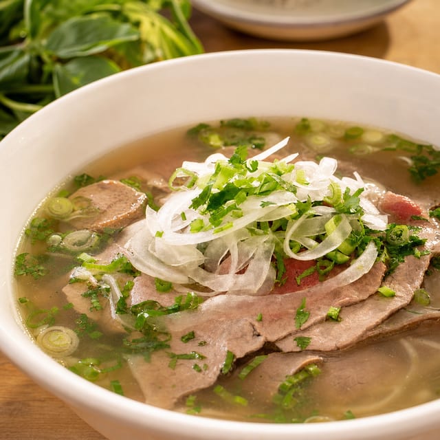 49. Phở Tái, Gân - Rare Beef & Tendons.
