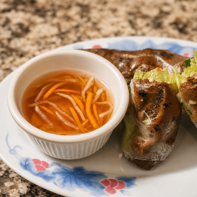 Grilled Pork Springroll.